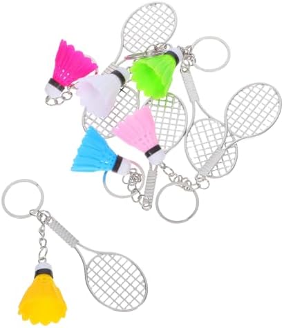 Cabilock 6pcs Mini Sports Pendant Keyring Badminton Bag Charm