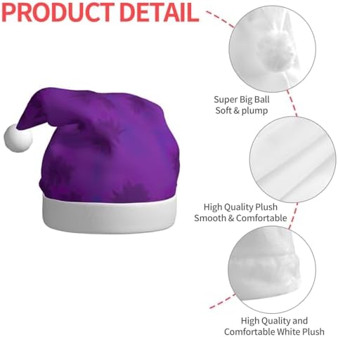 QinZheng Purple Haze04 Print Santa Hat for Women