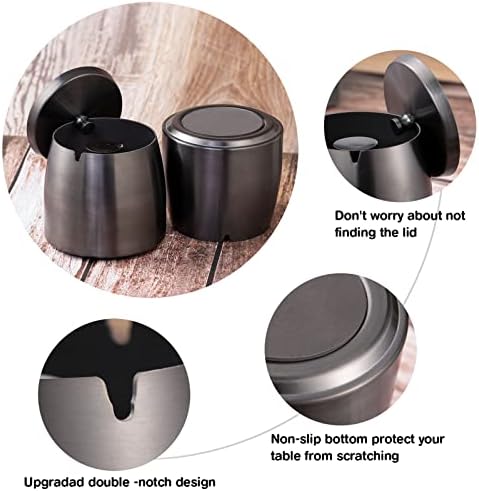 Yangbaga XL Windproof Ashtray with Lid for Cigarettes