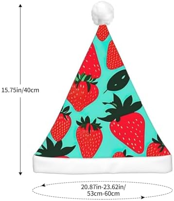 QINZHENG LED Light Up Strawberry Santa Hat for Adults Christmas Party Hat