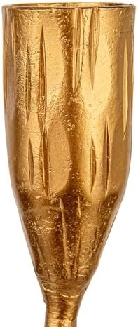 Creative Co-Op 4-Piece Gold Taper Candle Holders