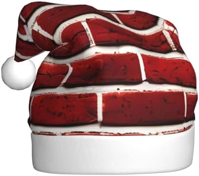 QinZheng Brick Red Santa Hat with Personalized Design