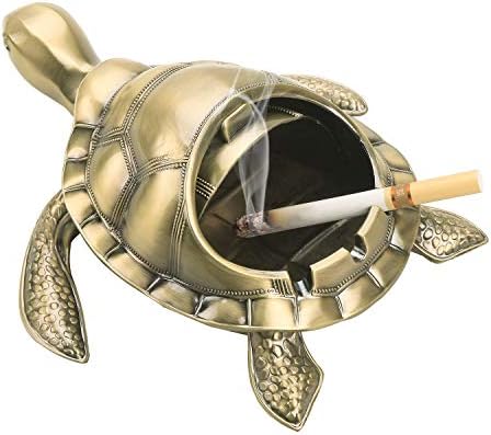 LAUYOO Vintage Turtle Windproof Ashtray with Lid