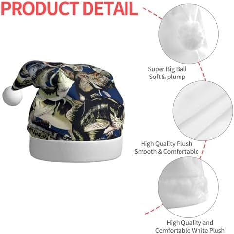 QinZheng Personalized Santa Hat with Fish Print