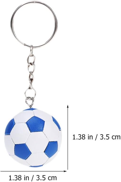 6pcs Soccer Keychain Pendants for Party Favors