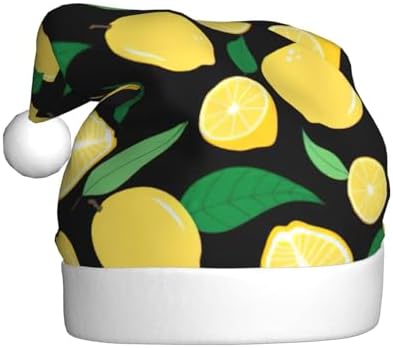 Personalized Santa Hat with Lemon Print for Women