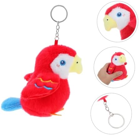 Unomor Soft Parrot Plush Keychain