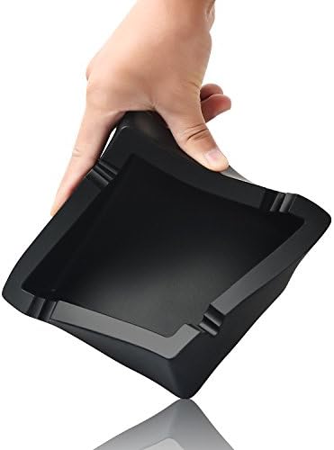 OILP Cigar Ashtray Large Black 4 Dual Use