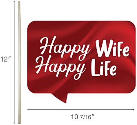 Funny Wedding Anniversary Photo Booth Props - 10pcs Together Forever Theme