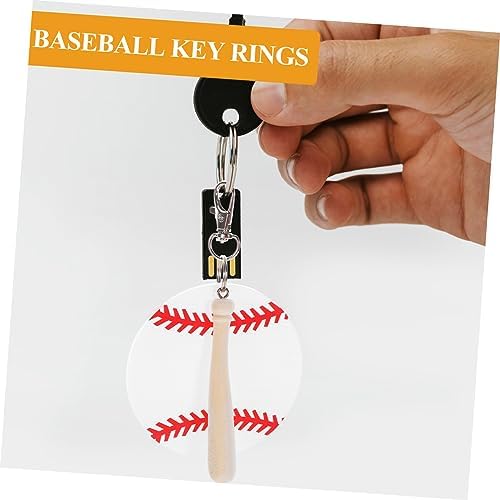 VALICLUD 2pcs Baseball Themed Durable Acrylic Keychains