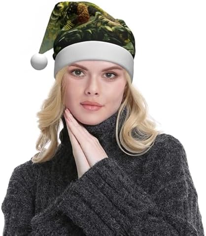 QINZHENG Pineapple Green Santa Hat Personalized Christmas Gift for Women