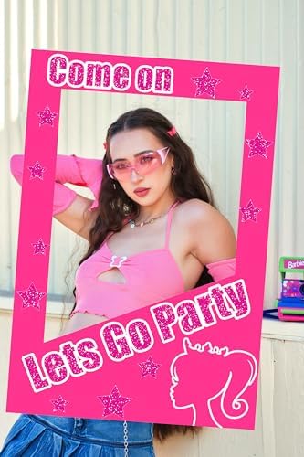 JeVenis 15 Pcs Lets Go Party Photo Booth Props Set
