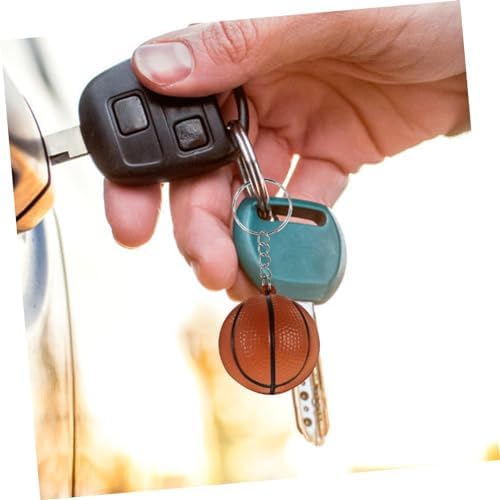 12Pcs Basketball PU Keychains for Backpacks and Bags