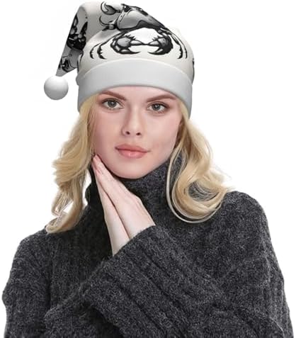 QinZheng Cartoon Crab Santa Hat Personalized Christmas Headwear for Women