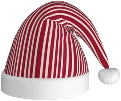 QinZheng Personalized Santa Hat Red and Black Plaid Velvet Plush Christmas Headwear