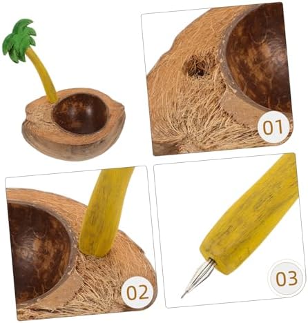 IMIKEYA Coconut Shell Candle Holder Bowl Portable Decorative
