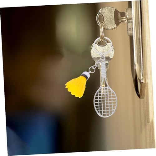 Cabilock 6pcs Mini Sports Pendant Keyring Badminton Bag Charm