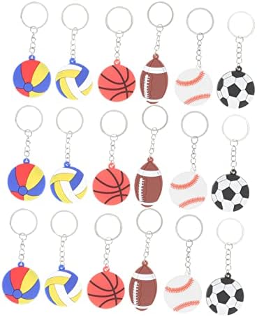 FAVOMOTO Keychain Set 20 Pack Sports Party Favors