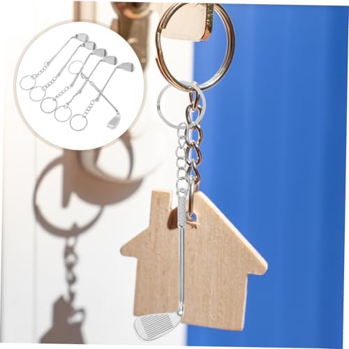 Healifty 6pc Golf Keychain Set Realistic Keyrings