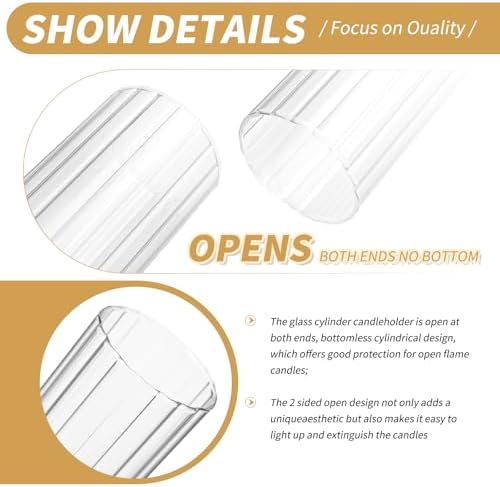 YMHPRIDE Hurricane Candle Holder Set of 12
