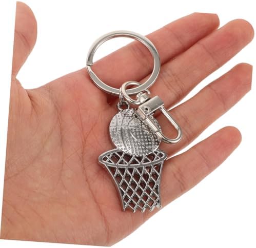 2Pcs Basketball Hoop Keychain Stylish Sports Accessory