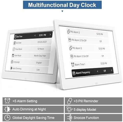 101 Inch Digital Dementia Alarm Clock for Seniors