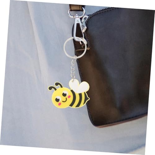 20pcs Cute Bee Keychain Pendant Spring Theme Keyring Pack