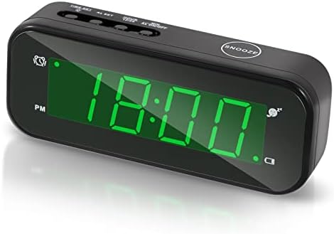 Small Digital Travel Alarm Clock with Snooze and Adjustable Brightness