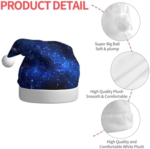 Personalized Santa Hat with Galaxy Night Print