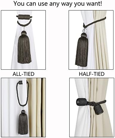 BEL AVENIR Magnetic Curtain Holdbacks Tassel