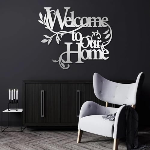 Welcome to Our Home Metal Wall Decor Sign