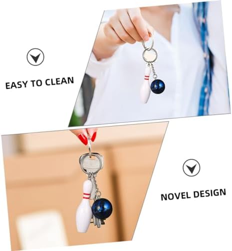 8pcs Bowling Keychains Sports Themed Keyring Packs for Parties