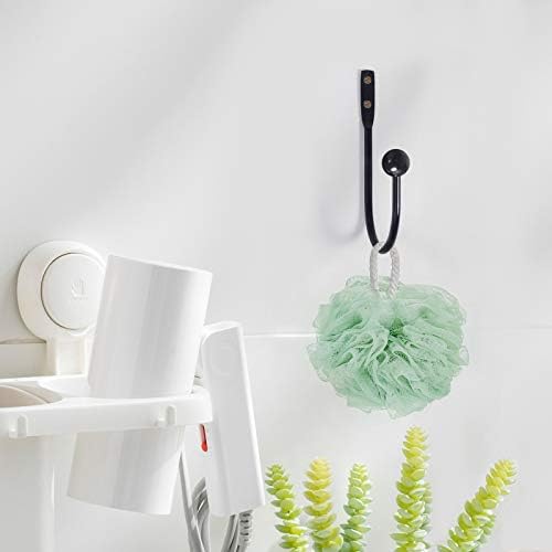 HEMOUR Curtain Holdback 4 Pcs Wall Mounted Drapery Tiebacks Black