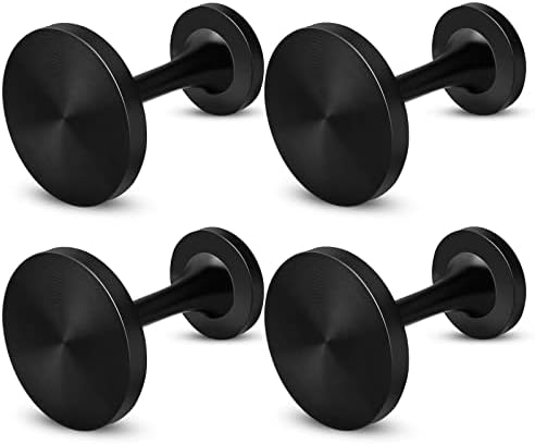 4 Pack Black Metal Curtain Holdbacks with Screws
