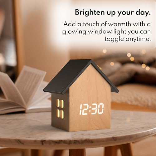 Driini Digital House Alarm Clock with Temp Display