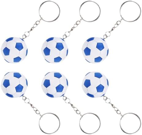 6pcs Soccer Keychain Pendants for Party Favors