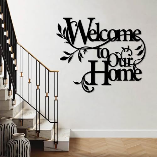 Welcome to Our Home Metal Wall Decor Sign