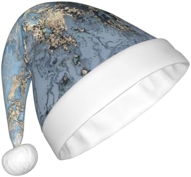 Personalized Santa Hat with Marble Print for Christmas