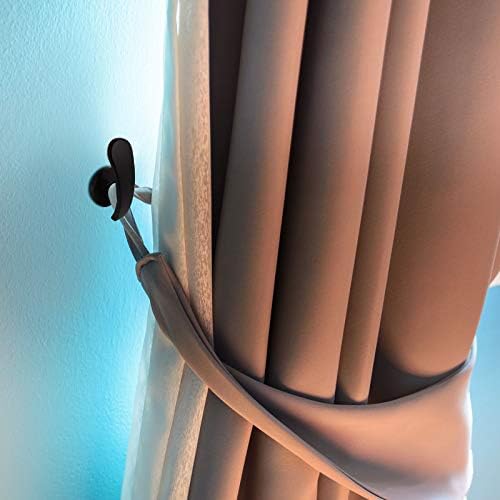 Furge 4 Piece Curtain Holdback Set Black