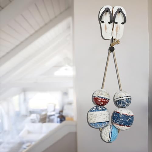 Veclotch Large Wooden Buoy Wall Decor Nautical Design