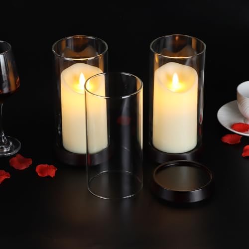 Joyben Hurricane Candle Holder Sleeve 3PCS 4 Wide 8 Tall