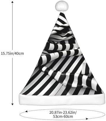 QINZHENG Zebra Print Santa Hat Personalized Velvet Plush Christmas Headwear