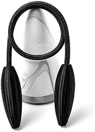 4-Pack Black Curtain Holdbacks Decorative Tiebacks