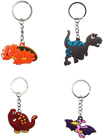 12 Pcs Dinosaur Keychains for Party Supplies and School Bags