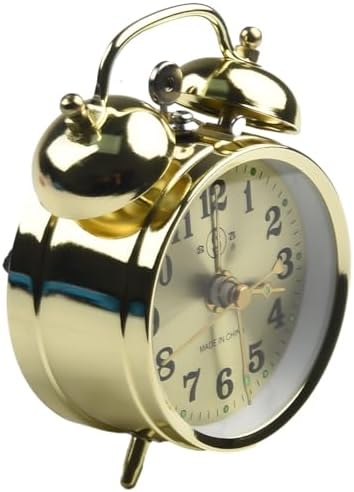 Vintage Mechanical Gold Horseshoe Alarm Clock