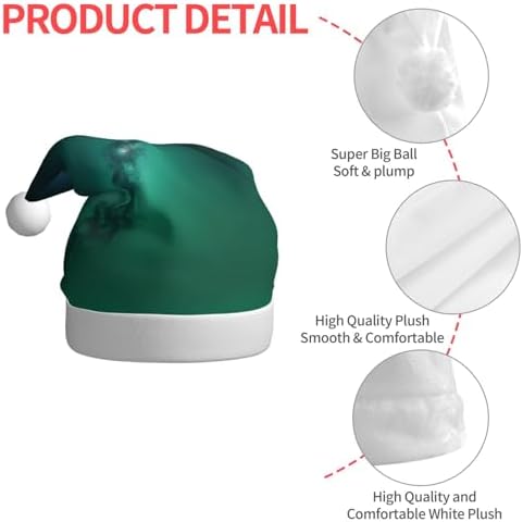 Galaxy Green Santa Hat Personalized Funny Christmas Headwear for Women