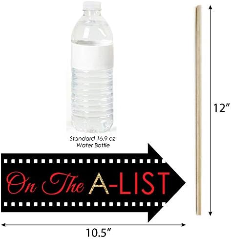 Big Dot of Happiness Funny Red Carpet Photo Booth Props Kit 10 Ct