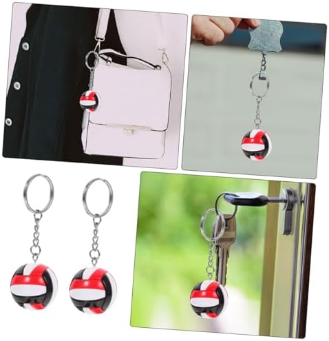 2pcs Volleyball Keychain Pendant for Backpacks and Gym Bags