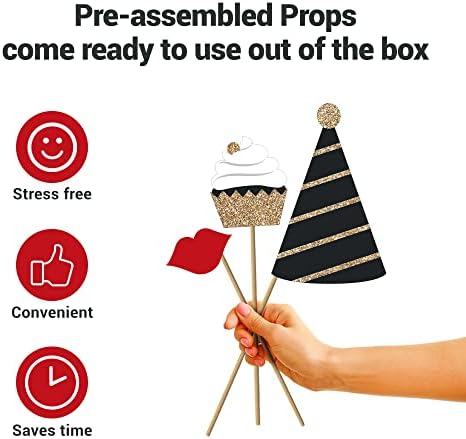 Perfect Occasion Fully Assembled Birthday Photo Booth Props 30 Piece Box Set