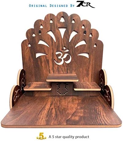 7CR Walnut Brown Temple Statue